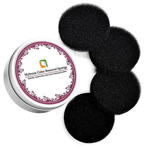 Instant Color Removal Makeup Brush Sponge with 4 Replacements