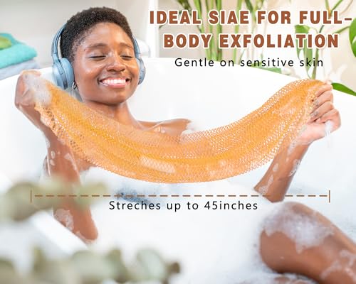 Gainlove 2-Pack African Exfoliating Bath Sponge - 45-Inch Length