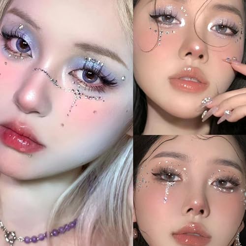 Self-Adhesive Face and Hair Gems - 4 Sheets of Rhinestones