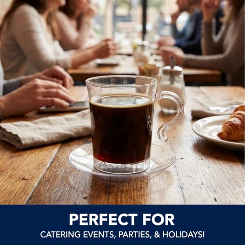 10 Pack Clear Swirled Plastic Coffee/Punch Bowl Cups - 8 oz