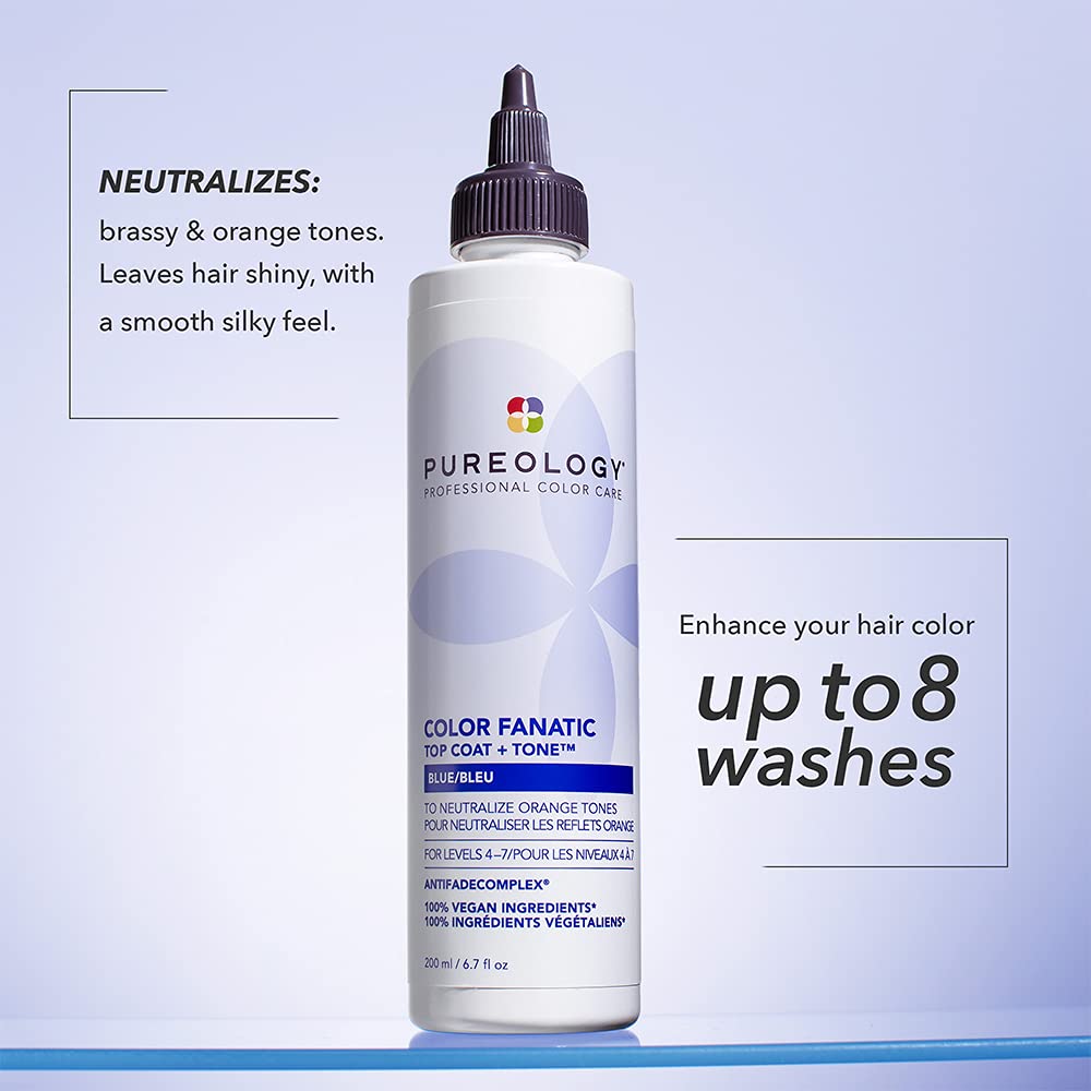 Pureology Color Fanatic Top Coat - Hair Color Treatment for Vibrancy, Smoothness & Shine | 8.5 oz