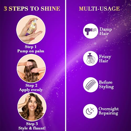 Livon Onion Hair Repair Serum for All Hair Types – 3.3 fl oz, Sulfate & Paraben Free