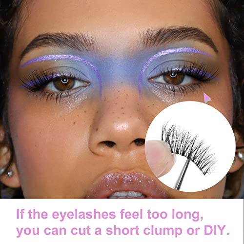 Cat Eye Half Lashes Natural Wispy Mink Fake Eyelashes Lightweight Reusable zanlufly