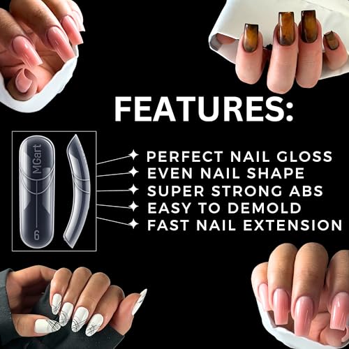 MGART Dual Nail Forms for Nail Extension - 120 Sizes of Poly Gel Molds