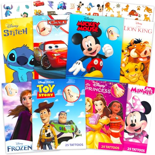 Disney Temporary Tattoos Mega Assortment - 200 Fun Designs