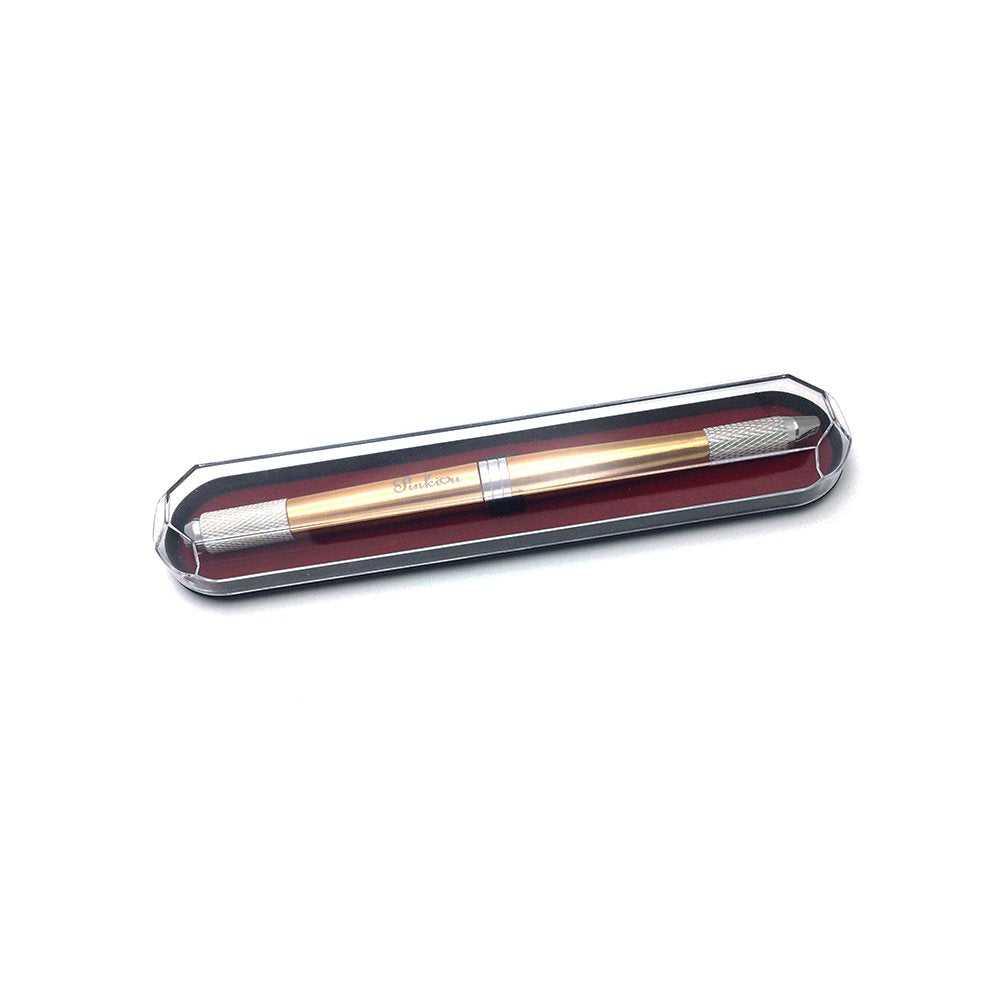 Pinkiou Microblading Pen for Eyebrow Henna Makeup Brow Lamination Pen with Sterilized Blade Hair Stroke Brow Embroidery