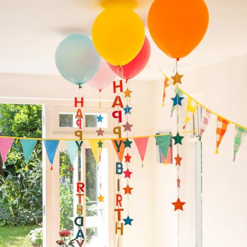 Talking Tables 5-Pack Colorful Star Balloons for Birthday Parties