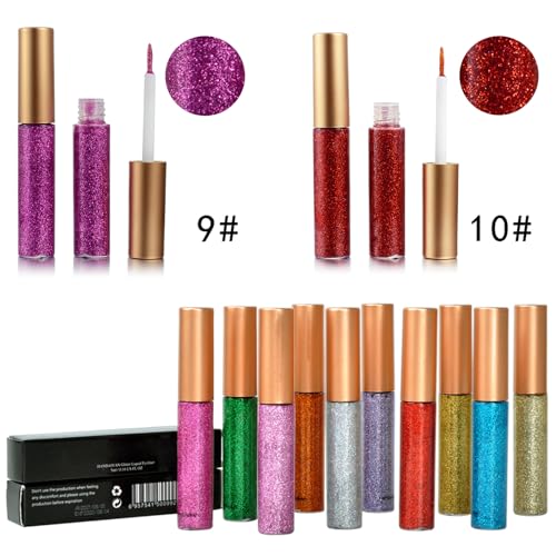 Glitter Eyeliner - Waterproof Long-Lasting Liquid Eye Makeup