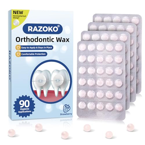 90 Strawberry Scented Orthodontic Wax Dots for Braces