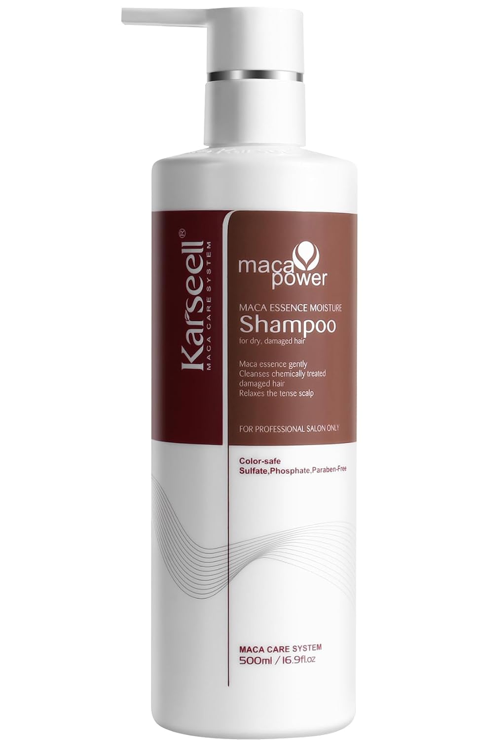 Karseell Argan Oil Shampoo - Moisturizing Deep Repair for Dry, Damaged Hair | 16.9 Oz (500ml)