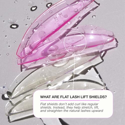 Curacoro Silicone Lash Lift Shields - 4 Reusable Rods for Curling