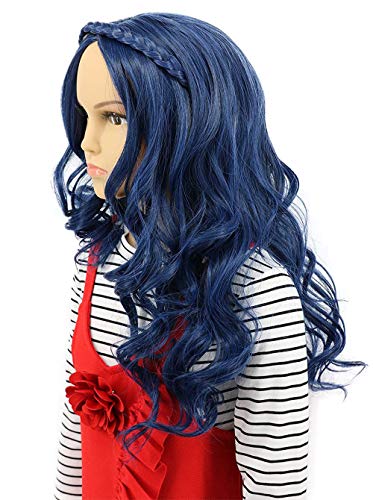 Karlery Kids Girls Blue Long Wave Halloween Cosplay Wig - Pack of 1