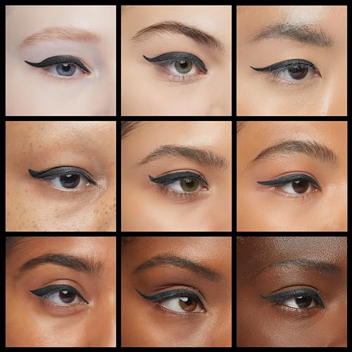 Dual Ended Black Cat Eye Liquid Eyeliner with Wing Stamp