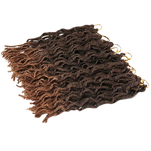 12 Inch Faux Locs Crochet Hair Extensions 6 Packs - T1B/30 by ZQIAN BEAUTY
