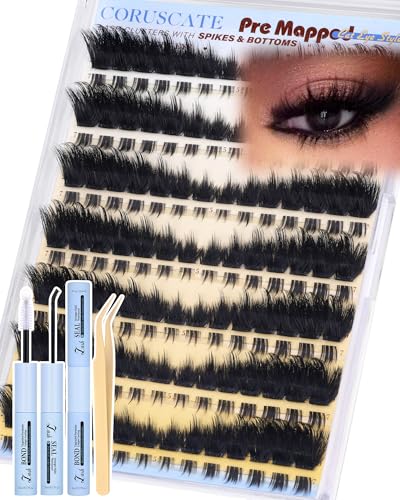 CORUSCATE A-Mega Volume Lash Clusters Kit with Bottom Lashes