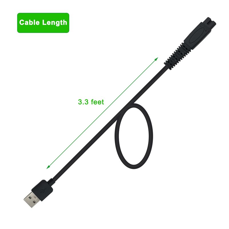 Charging Cord Compatible for Freebird Head Shaver Shaving Kit Electric Razor Charger Cable, 2 PCS