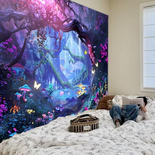 Magical Enchanted Forest Tapestry Wall Hanging - 51"x60"