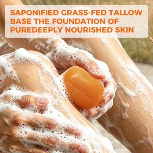 Moisturizing Grass-Fed Tallow Soap Bar - 2 Pack, 3.7 oz Each