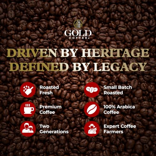 Gold Coffee Co. Kanaloa Blend - Medium Roast Whole Bean Coffee - 12 oz - 100% Arabica with Caramel, Honey, Mango Nectar