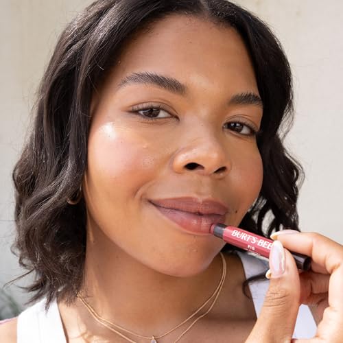 Burt's Bees Lip Shimmer, Fig Tinted Balm, Natural Moisturizing Set (4-Pack)
