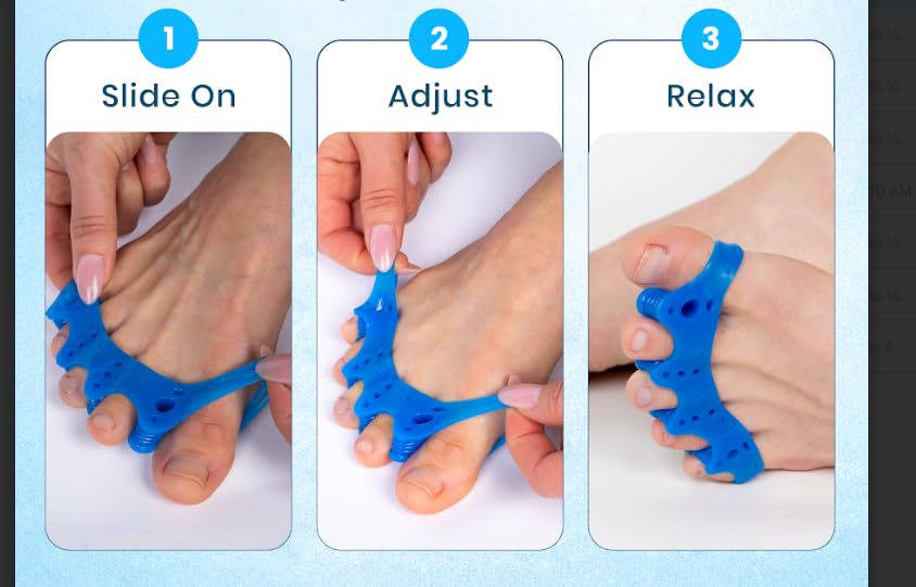 Toe Separators - Soft Gel Spacers for Foot Alignment & Comfort | Small/Medium Size