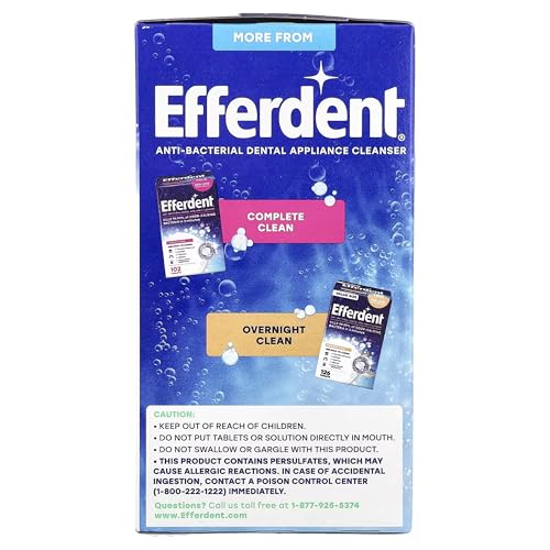 Efferdent Plus Mint Denture Cleanser | 90 Tablets (Pack of 1)