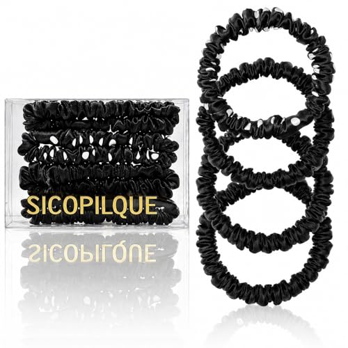 Silk Scrunchies for Hair - 4 Pack of Pure Mulberry Silk Ties