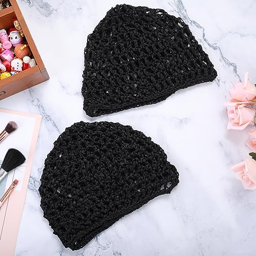 COMNICO Crochet Hair Net - Elastic Mesh Cover for Curls (2pcs)