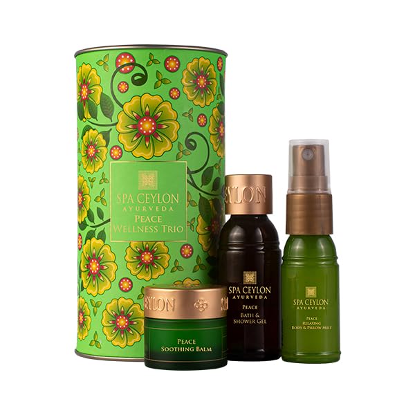 SPA CEYLON Peace Wellness Trio Set - Ayurvedic Bath Gift Set