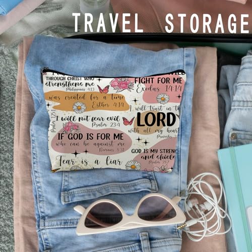 Bible Verse Scripture Makeup Bag - Christian Gift for Women