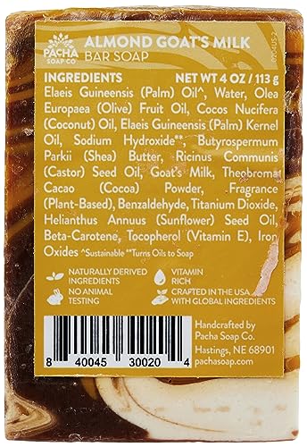 PACHA SOAP Almond Goat's Milk Bar Soap 4 OZ - 4 Ounce (Pack of 1)