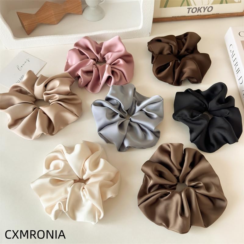 Extra Large Satin Scrunchies for Women - Jumbo Silk Hair Ties