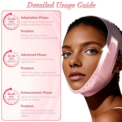 Silicone V-Line Lifting Mask, Reusable Chin Strap for Jawline Tightening
