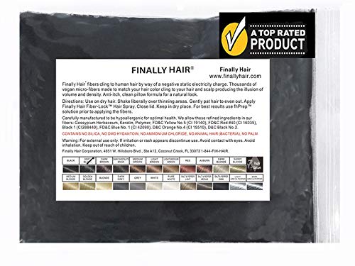 Finally Hair Building Fibers Refill - Dark Salt & Pepper - 56g