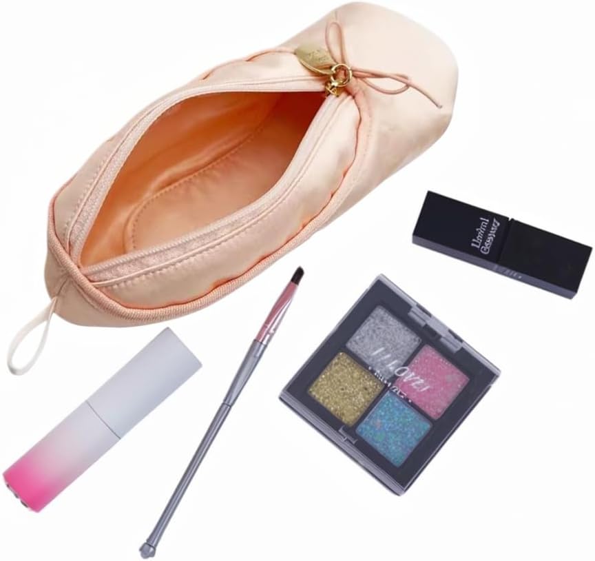 Pink Ballet Dance Shoe Makeup Bag - Ballerina Slipper Pouch for Girls & Women | Perfect Recital Gift