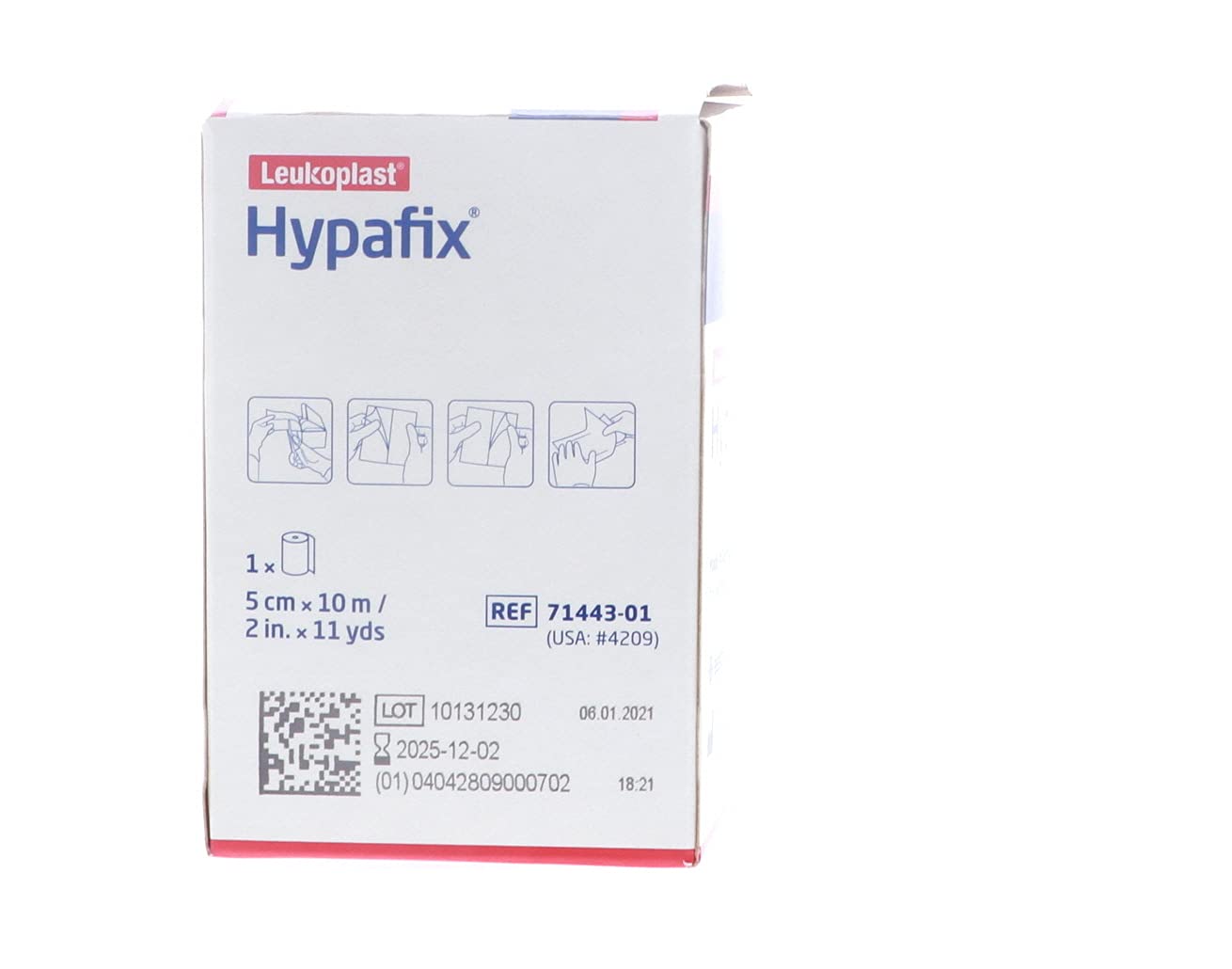 Hypafix Dressing Retention Tape 2 Inch x 10 Yards - Pack of 2 Rolls, Original Version