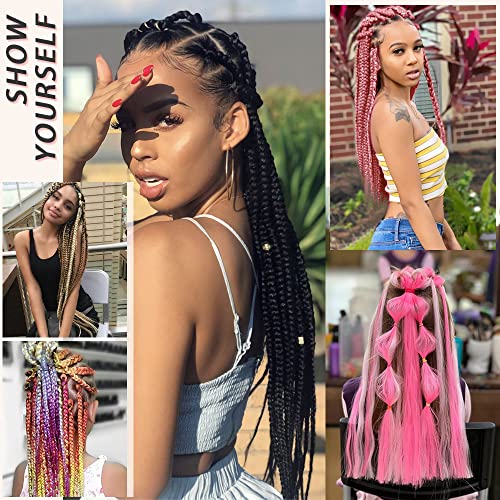 Purple Braiding Hair Extensions 26 Inch Pre-Stretched for Women - AFNOTE
