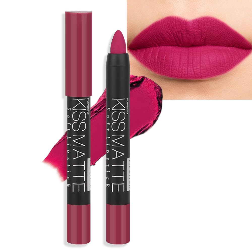 Matte Lipstick - Long-Lasting Velvet Lip Crayon with Waterproof Formula | Smooth Lightweight Lip Color, 08