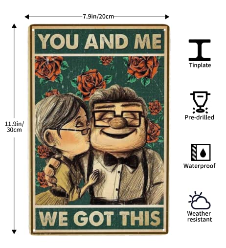Carl & Ellie You & Me Vintage Metal Tin Sign 8x12 Inch