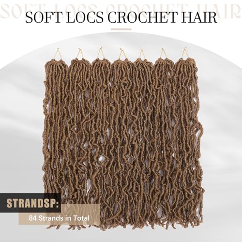 DACAI XIU 30 Inch Faux Locs Crochet Hair - Pre-Looped Goddess Locs (7 Packs)