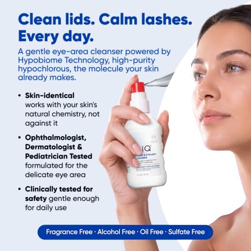 Hypochlorous Acid Eyelid & Eyelash Cleanser - Gentle Eye Wash Solution, 2oz