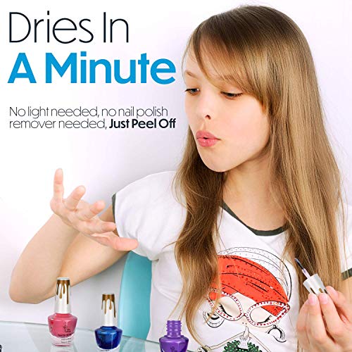 Toysical Kids Nail Art Kit for Girls - Non-Toxic Manicure Set for Ages 6-12