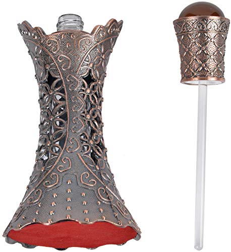 Nerien Bronze Vintage Perfume Bottle - Refillable 15ml Essential Oil Container