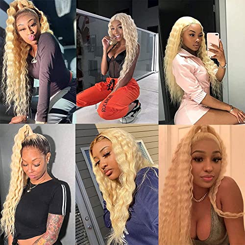 Habiliana 613 Blonde Jerry Curly Human Hair Bundles - 11A Virgin Brazilian