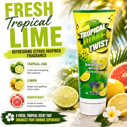 Fiesta Sun Tropical Lime Twist Bronzer - Natural, Brightening & Moisturizing 8 oz.
