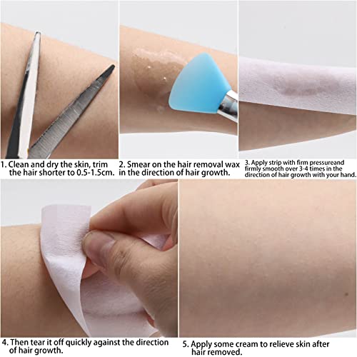 200 Pieces Large Non Woven Wax Strips 7.5 x 2.6 Inches Body and Facial Hair Removal Waxing Strips Soft Waxing Paper Sheets