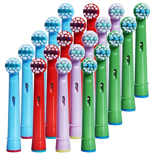 20pcs Kids Electric Toothbrush Replacement Heads for Oral-B, Extra-Soft