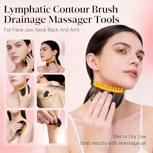 Silicone Gua Sha Face Brush for Lymphatic Drainage and Facial Contouring
