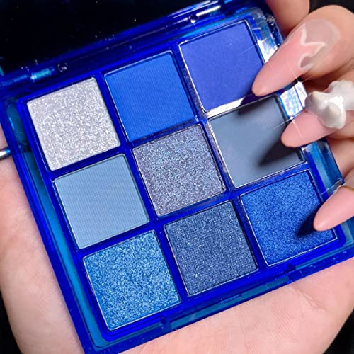 URQT 9-Color Blue Ocean Eyeshadow Palette - Pigmented Matte & Shimmer