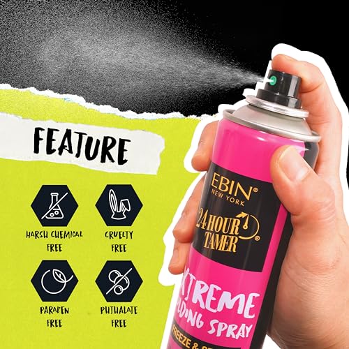 EBIN NEW YORK 24H Super Holding Hair Spray - Control & Volume, 11.97 Oz